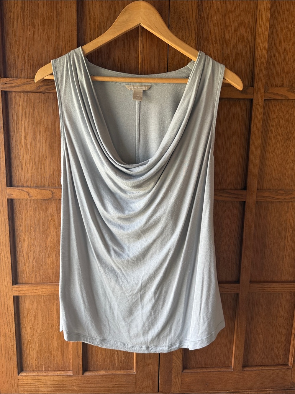 Banana Republic Light Blue Drape Neck Sleeveless Camisole